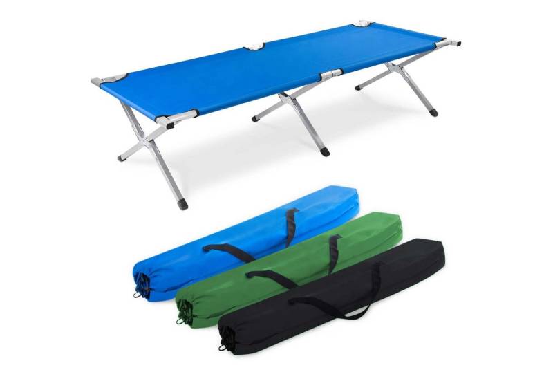 Goods+Gadgets Feldbett Faltbares Army-Bett (Campingbett, Klappbett) Gästebett aus Aluminium von Goods+Gadgets