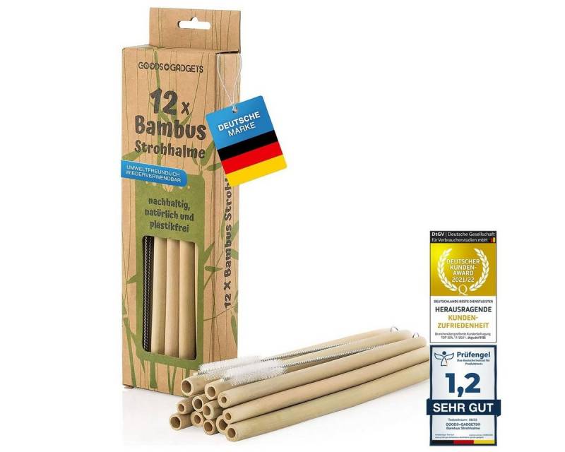 Goods+Gadgets Gläser-Set 100× Getränke-Röhrchen aus Weizen – Kompostierbar, Strohhalme, Getränke Strohhalme Goods+Gadgets Gläser-Set 100× Getränke-Röhrchen aus Weizen – Kompostierbar, Strohhalme, Getränke Strohhalme von Goods+Gadgets