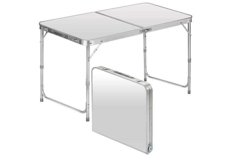Goods+Gadgets Klapptisch Camping-Tisch Multifunktionstisch (Markttisch Tapeziertisch), Klappbarer Mehrzwecktisch - Klapp-Tisch Weiß von Goods+Gadgets