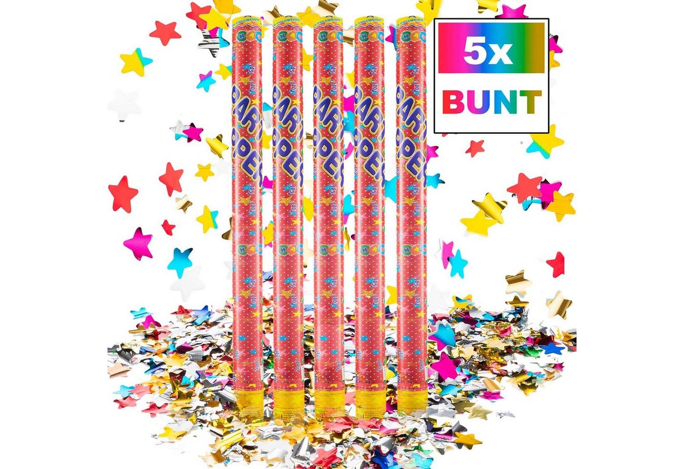 Goods+Gadgets Konfetti Konfetti-Kanone XXL Blaster 100 cm, Konfetti-Shooter Party Popper Goods+Gadgets Konfetti Konfetti-Kanone XXL Blaster 100 cm, Konfetti-Shooter Party Popper von Goods+Gadgets