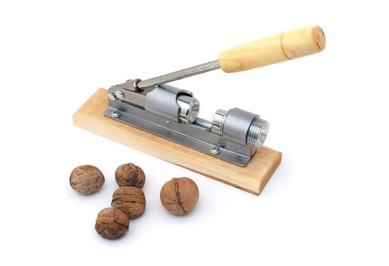 Goods+Gadgets Nussknacker Retro Nut-cracker, (Hebel-Knacker), Schalenknacker aus Edelstahl von Goods+Gadgets