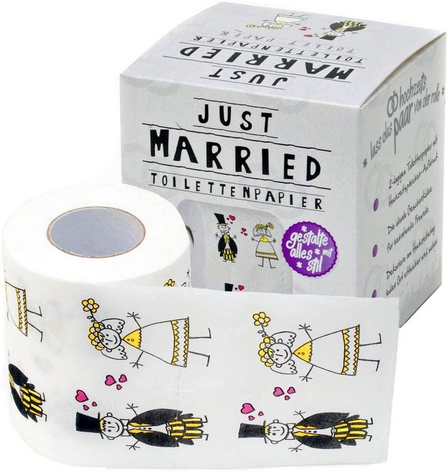 Goods+Gadgets Papierdekoration Just Married Toilettenpapier, Witziges Klopapier Fun WC Hochzeits-Geschenk Goods+Gadgets Papierdekoration Just Married Toilettenpapier, Witziges Klopapier Fun WC Hochzeits-Geschenk von Goods+Gadgets