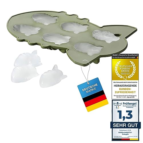 Eiswürfelform Silikon Ice Cube Tray; Eiswürfelschale Eis-Würfel-Maker; Eiskalte Getränke mit Eye-Catcher Eiswürfel für Whisky, Cocktails, Saft uvm. (Atombombe) von GOODS+GADGETS