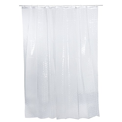 GOODS+GADGETS Duschvorhang Badewannen-Vorhang; Wasserdichter, Waschbarer Anti-Schimmel Badvorhang aus 100% Polyester für Badewanne & Duschwanne; halb-transparente 3D Diamanten (Transparent) GOODS+GADGETS Duschvorhang Badewannen-Vorhang; Wasserdichter, Waschbarer Anti-Schimmel Badvorhang aus 100% Polyester für Badewanne & Duschwanne; halb-transparente 3D Diamanten (Transparent) von GOODS+GADGETS