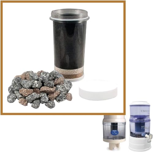 Fortschrittliche Ersatz-Filterkartusche (1361), Mikroschwamm-Vorfilter (1362), Mineralsteine (1386) für Nikken – Upgrade Your Gravity Water Filter Purifier System (1360) for Clean & Refreshing Water von Goodscious