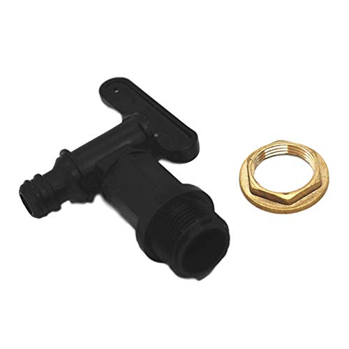 Goodtimera Kugelauslaufhahn - Für IBC Tankadapter 3/4 Zoll BSP Gewindeanschluss Ersatzventilanschluss Für Regentonnen/Wasserhahn/Absperrhahn / FLOR92586 von Goodtimera