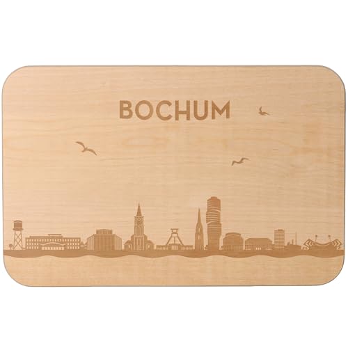 Goodtimes Bochum Skyline Frühstücksbrett 23cm x 15cm x 1cm von Goodtimes