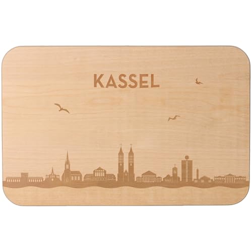 Goodtimes Kassel Skyline Frühstücksbrett 23cm x 15cm x 1cm von Goodtimes