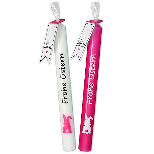 Goodtimes Kerzen-Set Pink/Weiß Hasen "Frohe Ostern" Goodtimes Kerzen-Set Pink/Weiß Hasen "Frohe Ostern" von Goodtimes