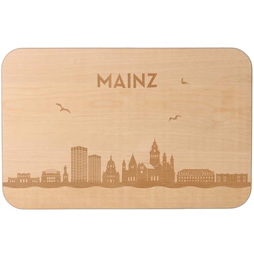 Goodtimes Mainz Skyline Frühstücksbrett 23cm x 15cm x 1cm von Goodtimes