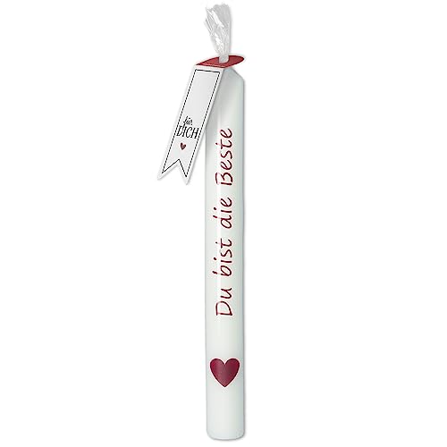 Goodtimes Stabkerze Weiß, Altrotes Herz & "Du bist die Beste" Goodtimes Stabkerze Weiß, Altrotes Herz & "Du bist die Beste" von Goodtimes