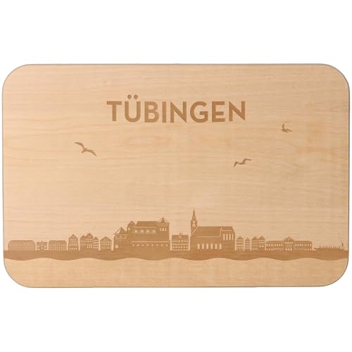 Goodtimes Tübingen Skyline Frühstücksbrett 23cm x 15cm x 1cm von Goodtimes