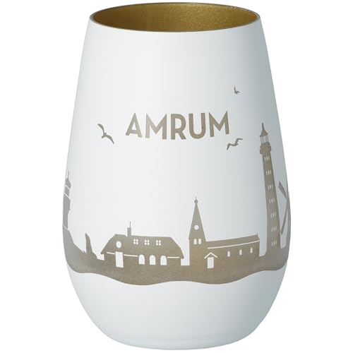 Goodtimes Windlicht Amrum Skyline (Weiß & Gold) von Goodtimes