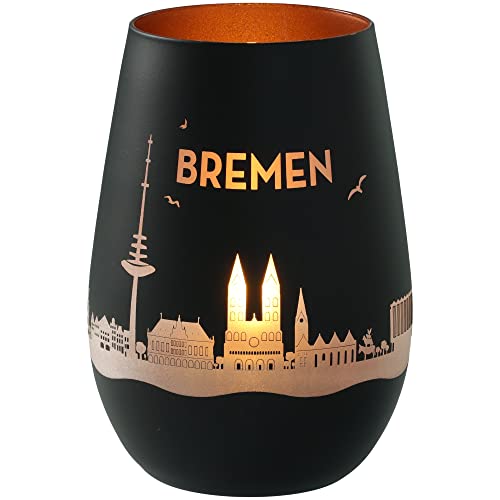 Goodtimes Windlicht Bremen Skyline Schwarz & Bronze von Goodtimes