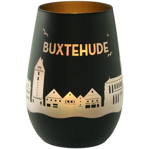 Goodtimes Windlicht Buxtehude Skyline (Schwarz & Gold) von Goodtimes