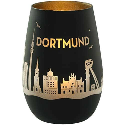 Goodtimes Windlicht Dortmund Skyline (Schwarz & Gold) von Goodtimes