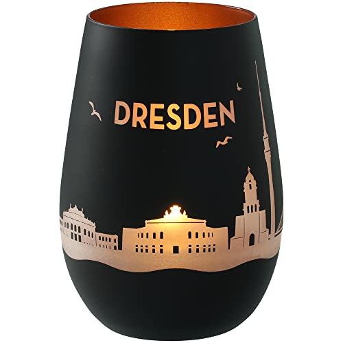 Goodtimes Windlicht Dresden Skyline (Schwarz & Bronze) von Goodtimes