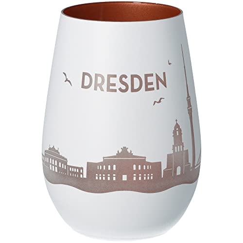 Goodtimes Windlicht Dresden Skyline (Weiß & Bronze) von Goodtimes