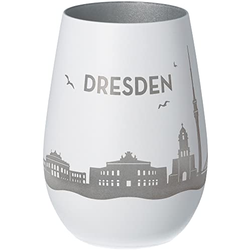 Goodtimes Windlicht Dresden Skyline (Weiß & Silber) von Goodtimes