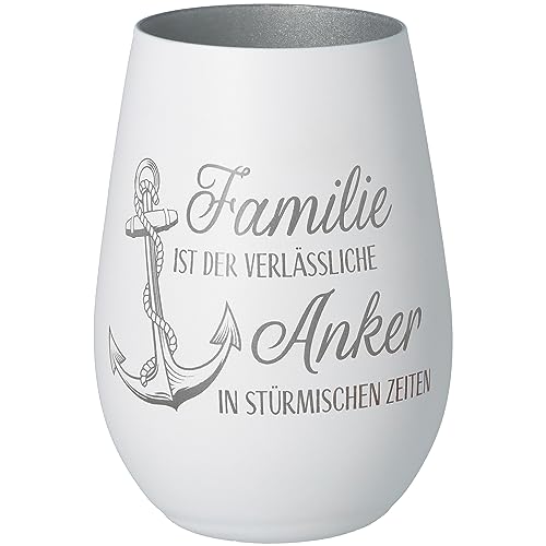 Goodtimes Windlicht Familie Anker Weiß/Silber von Goodtimes