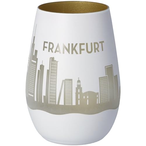 Goodtimes Windlicht Frankfurt Skyline (Weiß & Gold) von Goodtimes