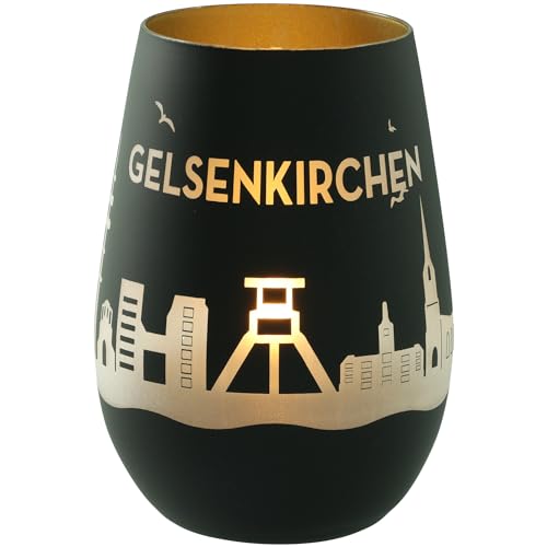 Goodtimes Windlicht Gelsenkirchen Skyline (Schwarz & Gold) von Goodtimes