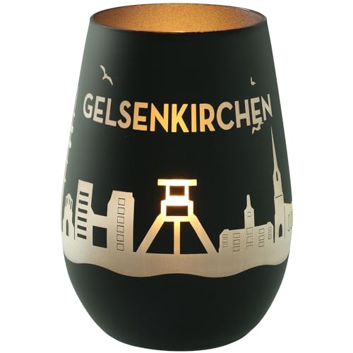 Goodtimes Windlicht Gelsenkirchen Skyline (Schwarz & Silber) von Goodtimes
