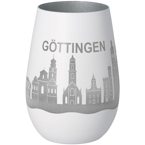 Goodtimes Windlicht Göttingen Skyline (Weiß & Silber) von Goodtimes