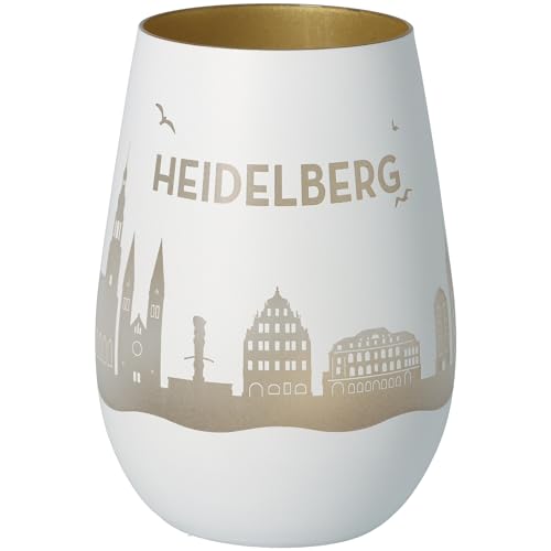 Goodtimes Windlicht Heidelberg Skyline (Weiß & Gold) von Goodtimes
