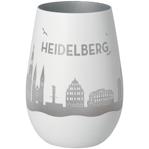 Goodtimes Windlicht Heidelberg Skyline (Weiß & Silber) von Goodtimes