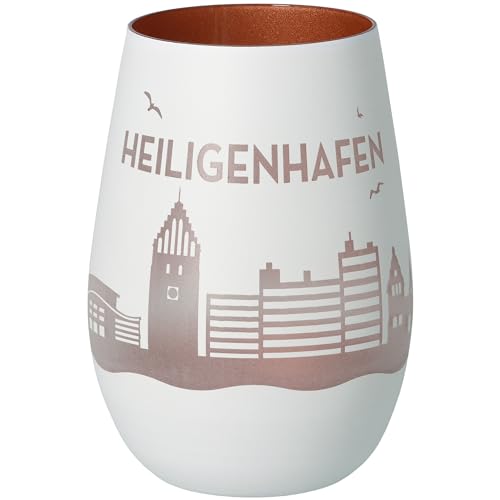 Goodtimes Windlicht Heiligenhafen Skyline (Weiß & Bronze) von Goodtimes