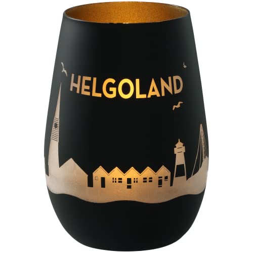 Goodtimes Windlicht Helgoland Skyline (Schwarz & Gold) von Goodtimes