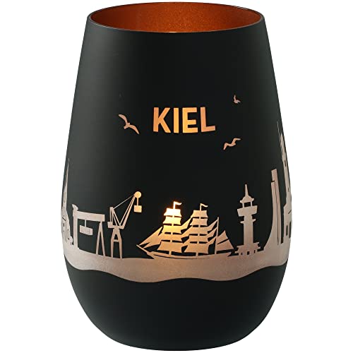 Goodtimes Windlicht Kiel Skyline Schwarz & Bronze von Goodtimes