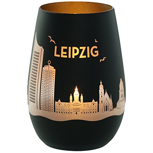 Goodtimes Windlicht Leipzig Skyline (Schwarz & Gold) von Goodtimes