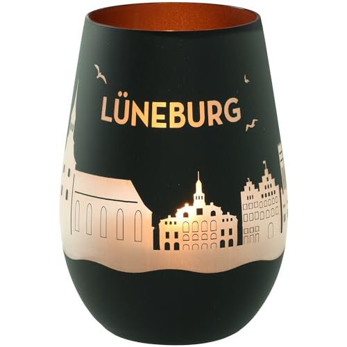 Goodtimes Windlicht Lüneburg Skyline (Schwarz & Bronze) von Goodtimes