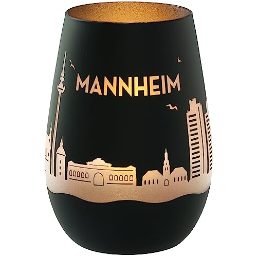 Goodtimes Windlicht Mannheim Skyline (Schwarz & Silber) von Goodtimes