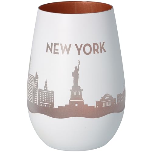 Goodtimes Windlicht New York Skyline (Weiß & Bronze) von Goodtimes