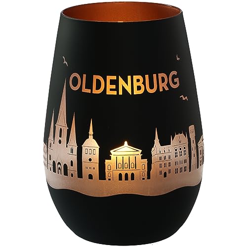 Goodtimes Windlicht Oldenburg Skyline (Schwarz & Bronze) von Goodtimes