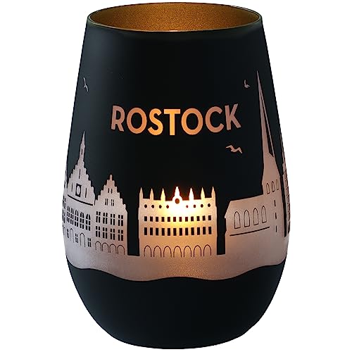 Goodtimes Windlicht Rostock Skyline (Schwarz & Gold) von Goodtimes