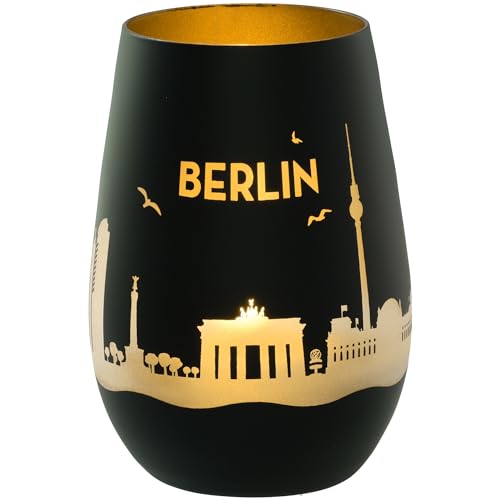 Goodtimes Windlicht Skyline Berlin Schwarz & Gold von Goodtimes