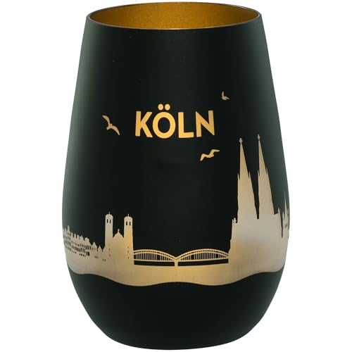 Goodtimes Windlicht Skyline Köln Schwarz & Gold von Goodtimes