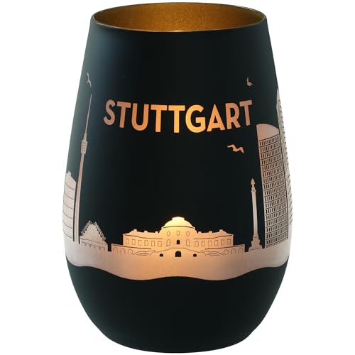 Goodtimes Windlicht Stuttgart Skyline (Schwarz & Gold) von Goodtimes