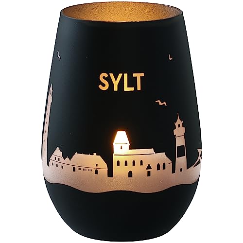 Goodtimes Windlicht Sylt Skyline (Schwarz & Silber) von Goodtimes