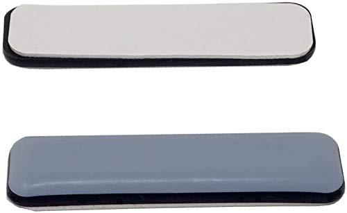 16 Stück Teflongleiter, Möbelgleiter Bodenschutz grau, 19 x 72 mm, selbstklebend, Stuhlgleite. von Goodway