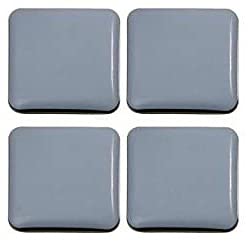Goodway 4 Stück Teflongleiter │ Möbelgleiter Bodenschutz │ grau │ 50 x 50 mm │ selbstklebend │ Stuhlgleiter von Goodway