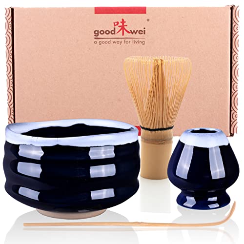 Goodwei Japanisches Matcha Komplett-Set mit hochwertiger Teeschale (Kori, 80) von Goodwei