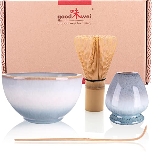 Goodwei Japanisches Matcha Komplett-Set mit hochwertiger Teeschale (Moya, 80) von Goodwei