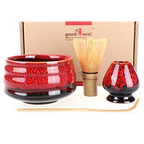 Goodwei Japanisches Matcha Komplett-Set mit hochwertiger Teeschale (Yogan, 80) von Goodwei