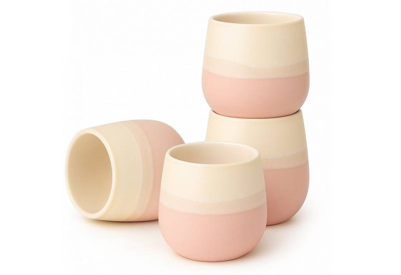 Goodwei Teeglas Japanisches Teebecher Set "Fuji Pink", modernes Design, Keramik Goodwei Teeglas Japanisches Teebecher Set "Fuji Pink", modernes Design, Keramik von Goodwei