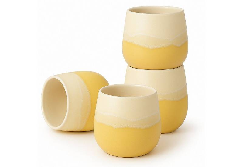 Goodwei Teeglas Japanisches Teebecher Set "Fuji Yellow", modernes Design, Keramik Goodwei Teeglas Japanisches Teebecher Set "Fuji Yellow", modernes Design, Keramik von Goodwei